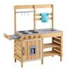 Keezi Wooden Kids Kitchen Playset 95cm With Faucet And Sink