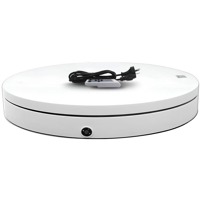 Christabelle 80cm 200kg Commercial Electric Shop Display Rotating Turntable Platform with Power Outlet - White