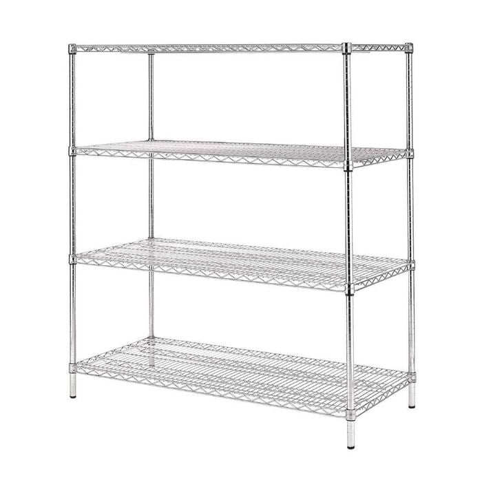 Vogue Wire Shelving Kit 4 Tier 1830x610mm Commercial Storage Kitchen Rack