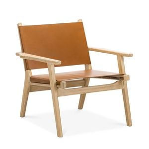 Enzo Coco Tan Leather Sling Armchair