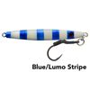 Black Magic Flutter Fishing Metal Jig 100g Blue/Lumo Stripe