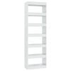 vidaXL Book Cabinet/Room Divider High Gloss White Storage Cabinet Bookcase