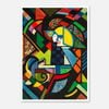 Galrie Vibrant Abstract Geometric Art Print by Eytan Saban – Colorful Wall Decor, Poster Only, 50 x 70cm (20 x 28inch)