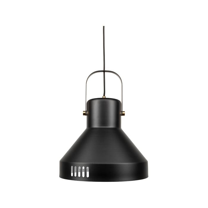 Brilliant Degraves 35cm Matte Black DIY Large Industrial Style Pendant Light