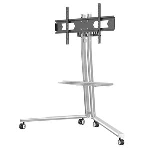 Screenmounts Pinnacle Tv Art Mobile Stand Cart Mount Bracket  Stainless Steel 32 To 65 Inch
