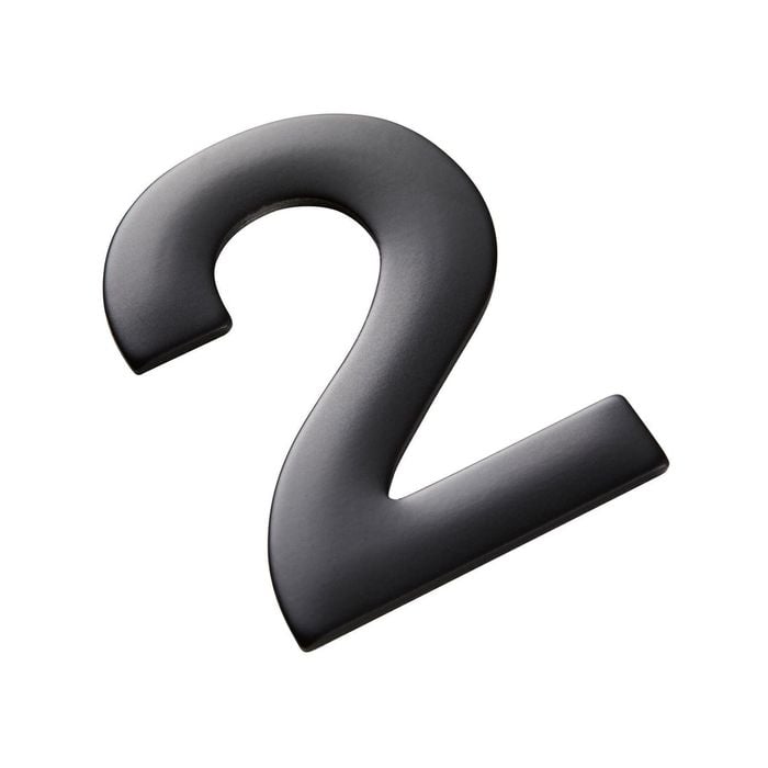Sandleford 50mm Black Mode Self Adhesive House Number 2