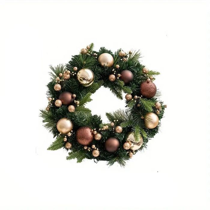 Lifebay Christmas Ball Flower Wreath Door Hanging Decoration