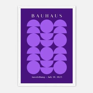 Galrie Bauhaus Exhibition Art Print - July 19, 1923 - Modernist Geometric Design, White Frame, 70 x 100cm (28 x 40inch)