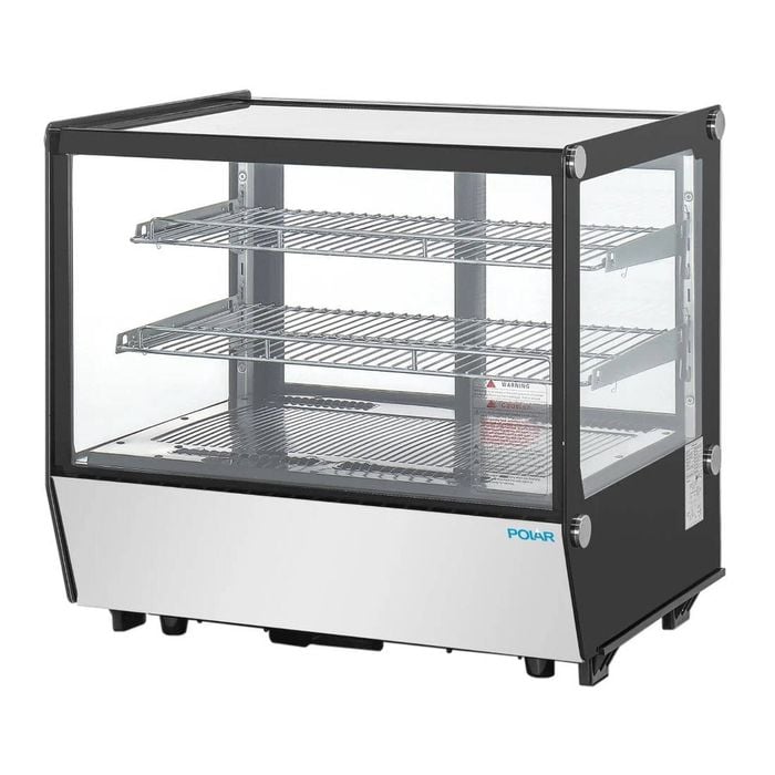 Polar G-series Counter Display Merchandiser Square Glass - 120ltr - Pg003-a