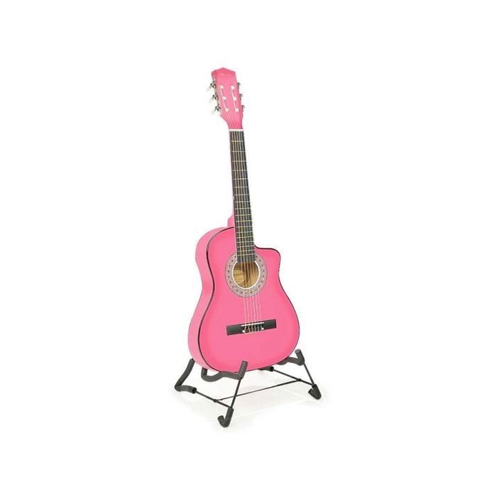 38in Cutaway Acoustic Guitar with guitar bag - Pink