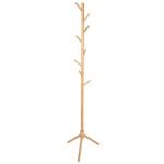 Harbour Housewares Free-Standing Wooden Coat Rack - Light Wood