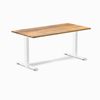 Desky Fixed Height Hardwood Office Desk White Frame 150cm