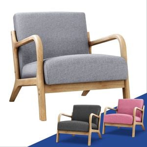 ALFORDSON Armchair Light Grey Fabric