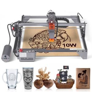 VEVOR Output Laser Engraving Machine 10W 10000mm/min Movement Speed with Rotary Roller