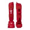 Javson Karate Shin Guards Insteps Pads Red - Extra Small