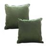SOGA 2X 45cm Subtle Army Green Foliage Velvet  Throw Pillow