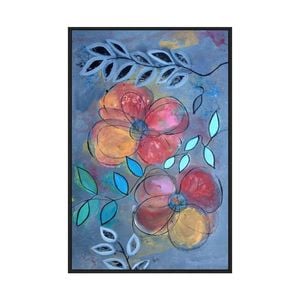 Artey | Floral I - Framed Canvas - Black Frame - 60 x 90cm