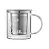 Buydeem Teapot Tea Cup With Drain Basket Separation Filter High Borosilicate Glass 350ml Cd1001