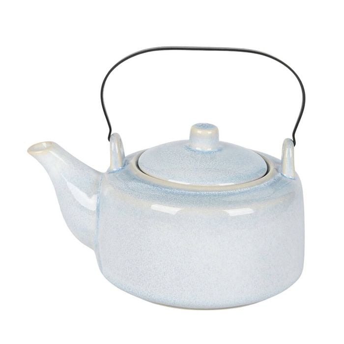 NF Living Infusio 1200ml Teapot Stoneware Modern Design Kitchenware SkyBlue