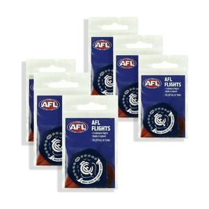 6x 3pc AFL Dart Flights Carlton Blues Team Design Metronic Pack England Made