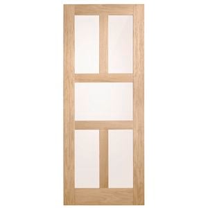 Corinthian 2340 x 820 x 35mm Internal Door White Oak Moda Translucent Glass AMODG23