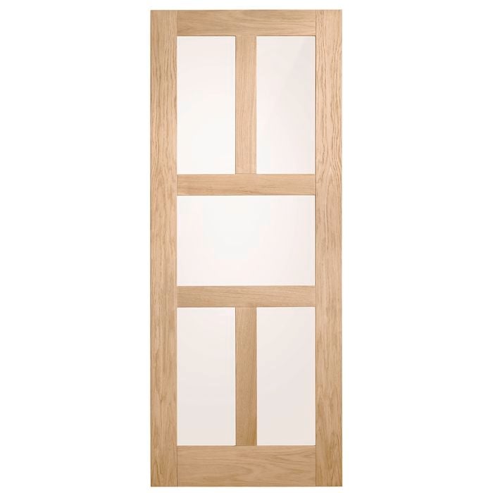 Corinthian 2340 x 820 x 35mm Internal Door White Oak Moda Translucent Glass AMODG23