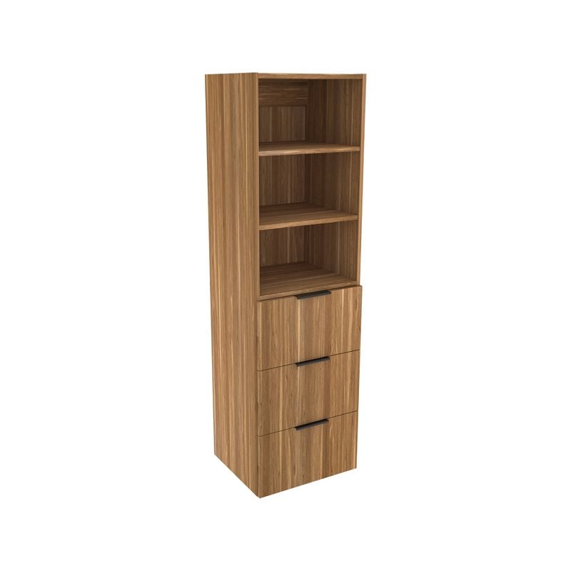 Lugna 1536 x 450 x 380mm Cove 2 Adjustable Shelf 3 Drawer Storage Cabinet