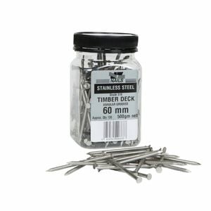 NZ Nails 60 x 3.15mm 316 Stainless Steel Timber Decking Nail - 500g Pack