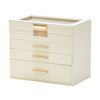 4 Layer Jewelry Box Pu Leather Jewellery Organizer Multi-Functional Storage Case