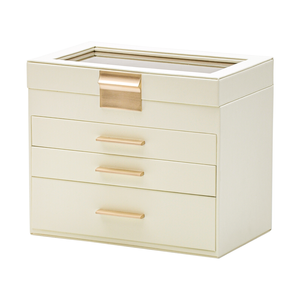 4 Layer Jewelry Box Pu Leather Jewellery Organizer Multi-Functional Storage Case