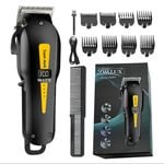 NNEOBA Barber Hair Clipper USB Rechargeable Trimmer with LCD Display Black