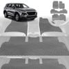 6D Diamond Car Floor Mats for Hyundai Santa Fe 2019-Current-Ultimate Set-Grey-Outback GT