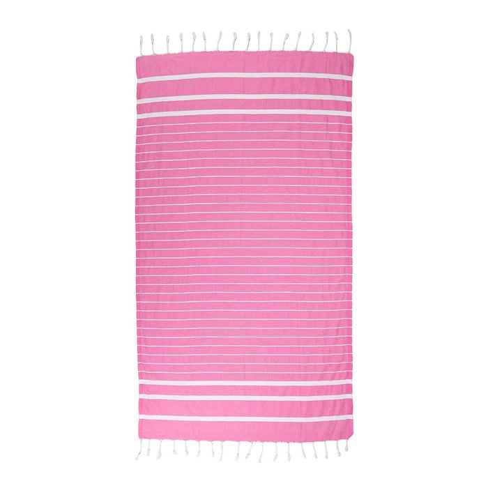 Light Pink Thin Turkish Beach Towel - 100cm x 160cm