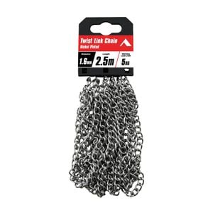 Pinnacle 1.6mm x 2.5m Nickel Plated Twist Link Chain