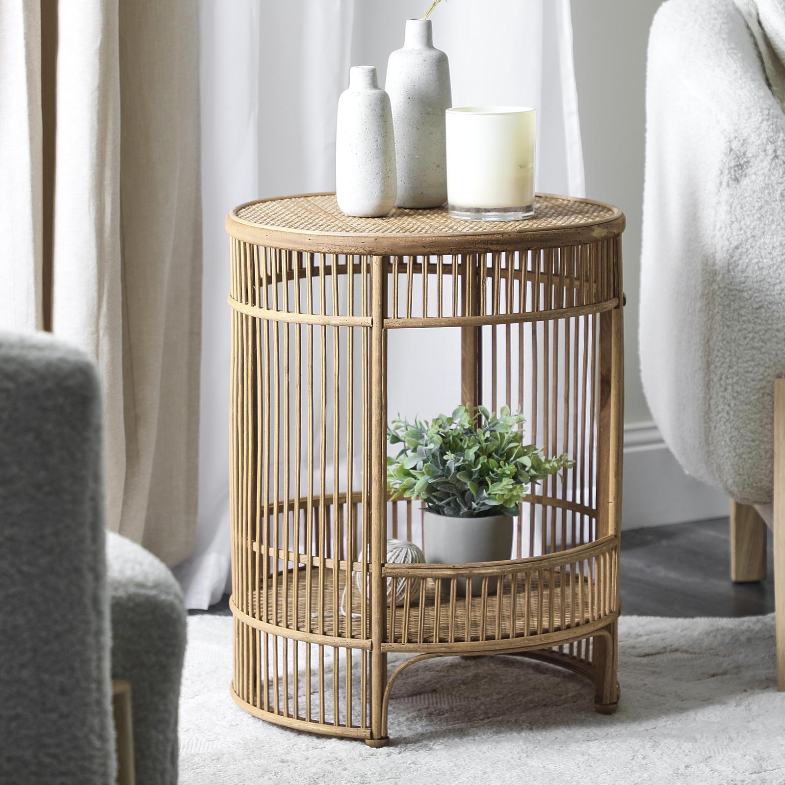 Cooper Co. Harbour 41.5cm Bamboo Rattan Side Table Bunnings Australia