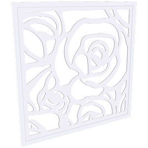 ProtectorAl 300 - 940 x 300 - 940mm Surfmist Roses Framed Composite Decorative Panel