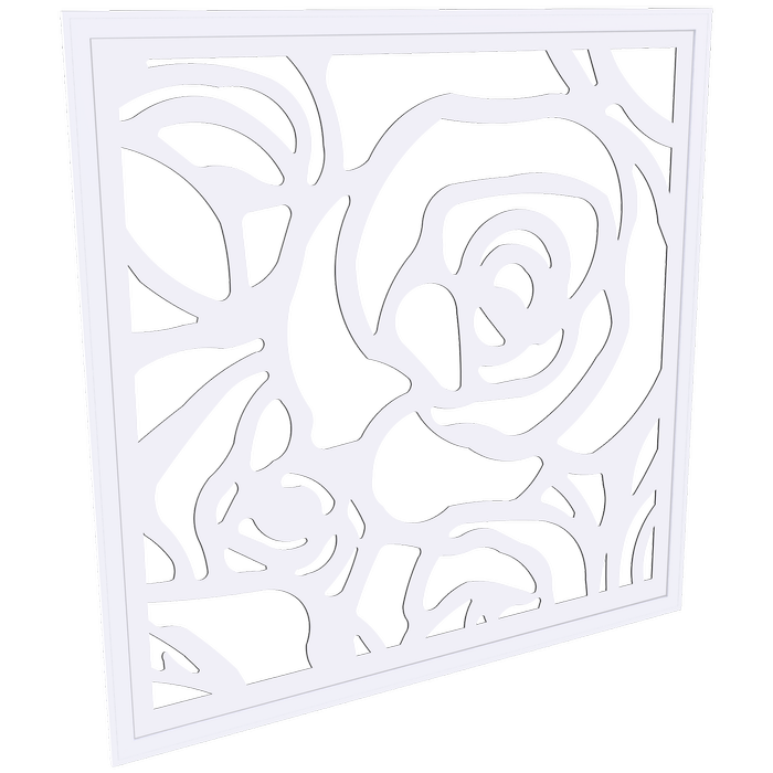 ProtectorAl 300 - 940 x 300 - 940mm Surfmist Roses Framed Composite Decorative Panel