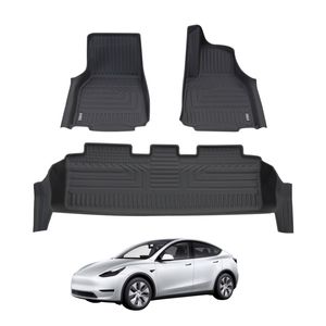 AUSGO Car Floor Mats for Tesla Model Y 2022-2025 All-Weather Floor Liners