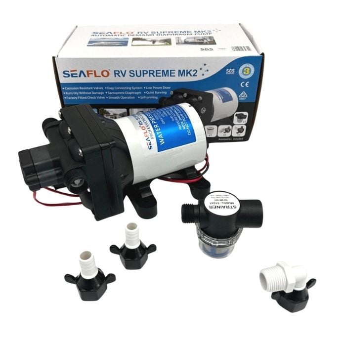 Seaflo Rv Supreme Mk2 12v Water Pump For Caravan, Motorhome, Camper Trailer, Rv