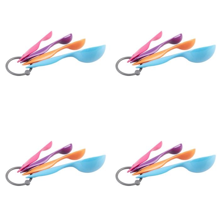 4x 4pc Appetito Measure Spoons Home Kitchen Cooking Utensil Set