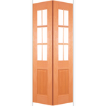 Woodcraft 2040 x 820 x 35mm Internal Bifold Door 6Lite Clear Glass