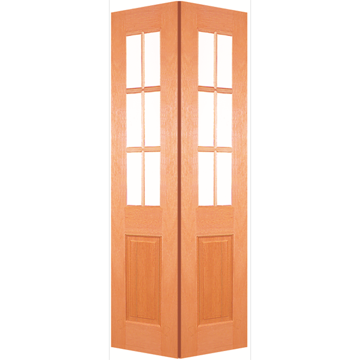 Woodcraft 2040 x 820 x 35mm Internal Bifold Door 6Lite Clear Glass