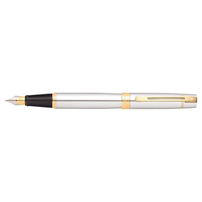 Sheaffer 300 Fountain Pen Writing Office Stationery Med Nib Chrome/gold Trim