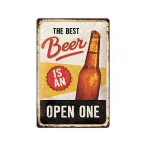 Nostalgic-art Medium Sign Plaque 20x30cm Metal The Best Beer Is An Open One