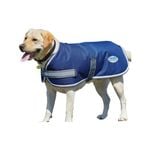 WeatherBeeta 70cm Navy/Grey/White ComFiTec Parka 1200D Dog Coat