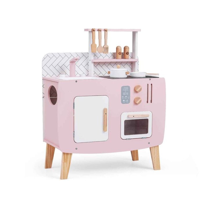 Costway Kid Play Kitchen Wooden Kitchen Playset Chef Pretend