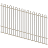 ProtectorAl 1201-2400W x 1500H Paperbark Loop & Spear Top Pool Fence Panel Raked Up to 15º
