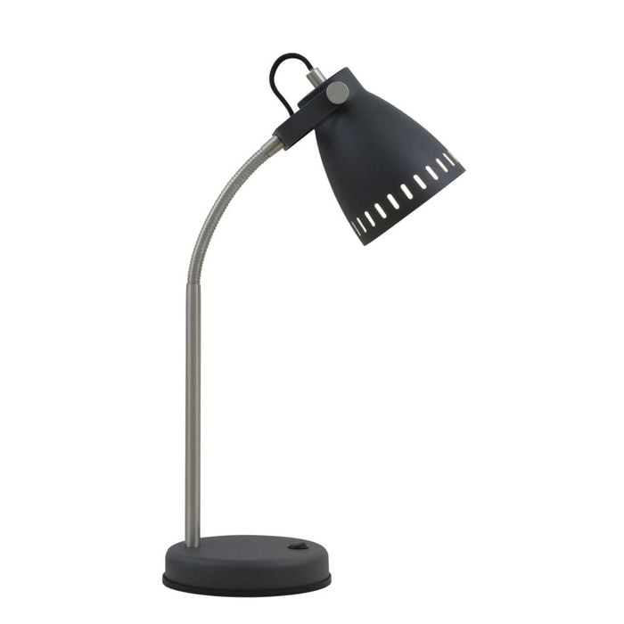 Telbix Nova Contemporary Table Desk Lamp Light Metal Dark Grey