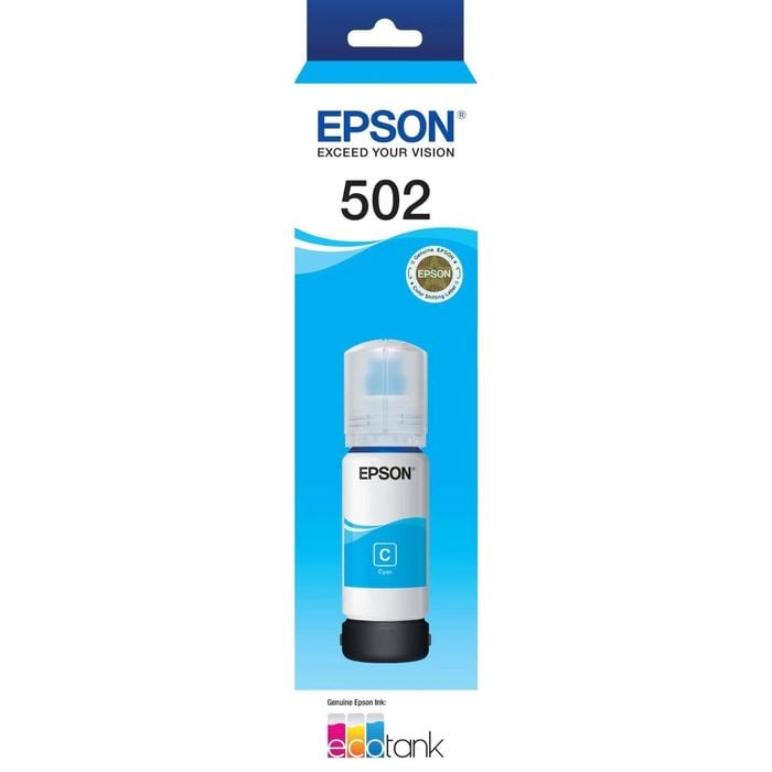 Epson Epson T502 Cyan EcoTank 502 Ink Toner Bottle C13T03K292 Genuine Original