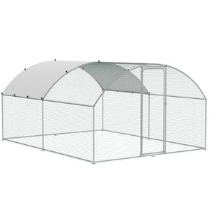VEVOR 300x393x199cm Large Metal Chicken Coop with Waterproof Cover